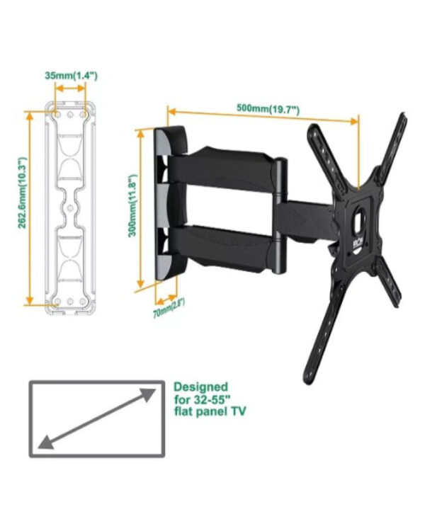 Soporte de TV 32" - 65" de universal con brazo extensible giratorio.